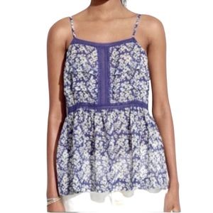 Madewell Silk Daisy Tumble Floral Cami Tank Top XS